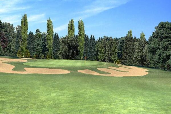 La Boulie hole 10 (France) : Habillage de parcours de golf virtuel en 3D d’après photographies d’un golf existant